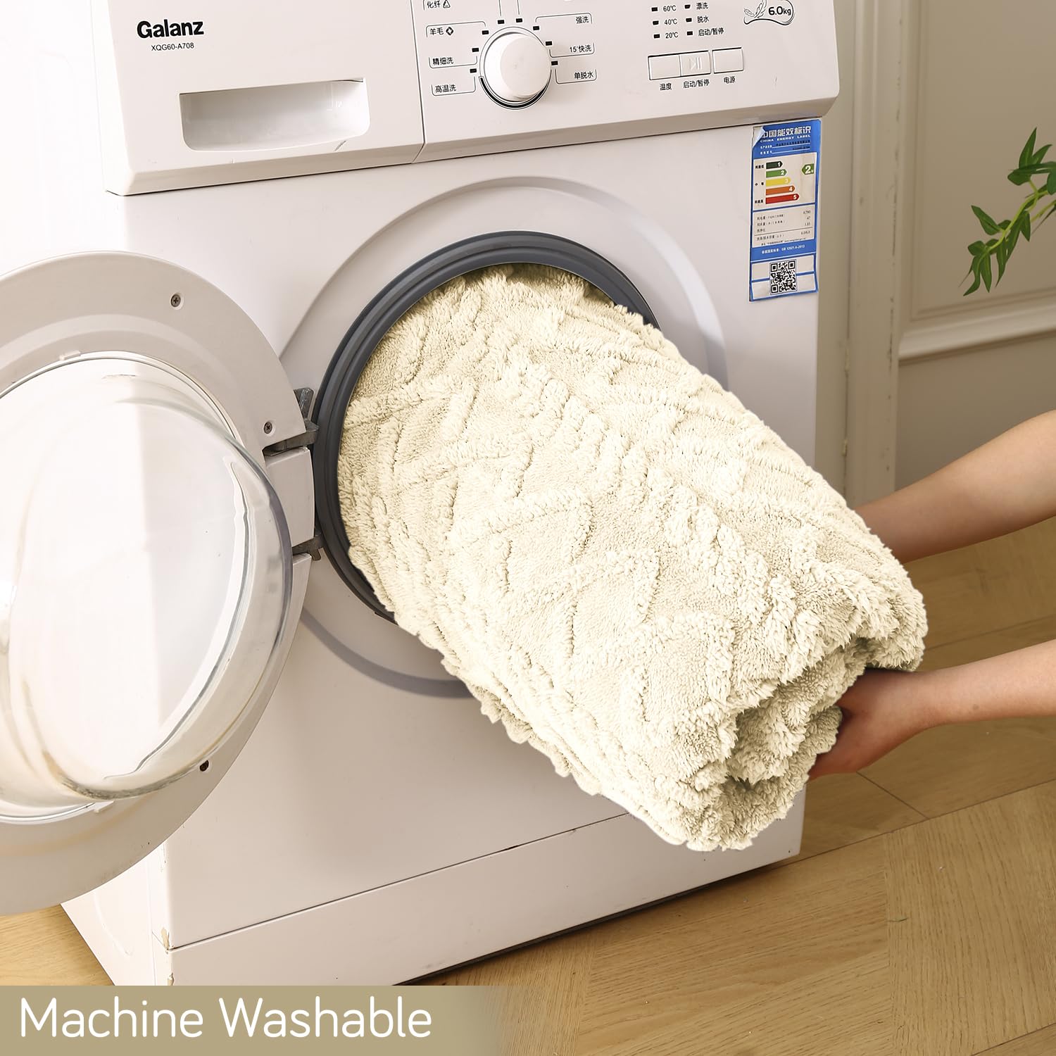 Buy Cream Colour AC Throw Blanket | Machine Washable | HOKIPO