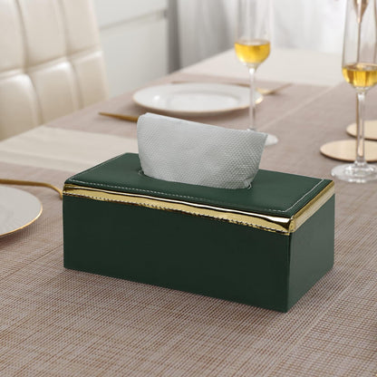 buy green premium tissue box | HOKIPO
