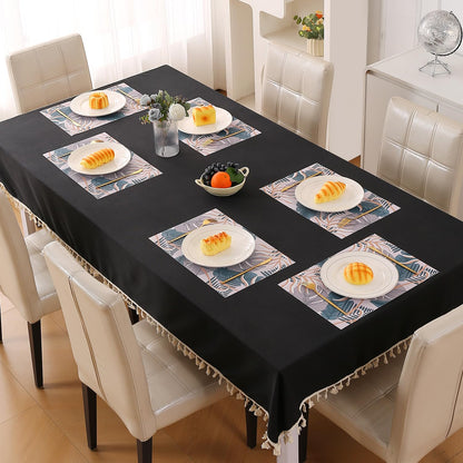 Artistic Flora PVC Washable Mats for Dining Table - Monstera Leaves