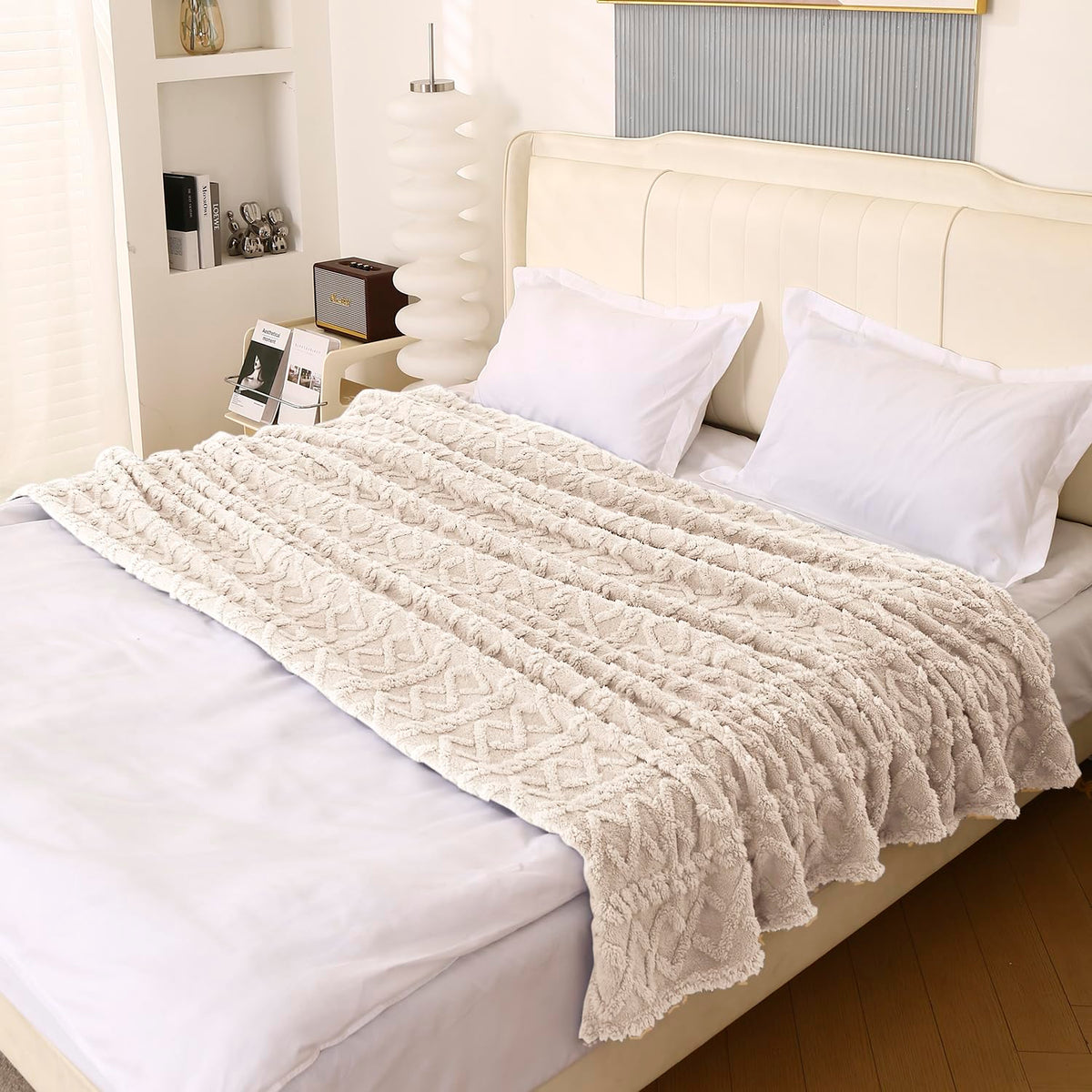 Buy Beige Colour Blanket Online - Bedroom Decor | HOKIPO