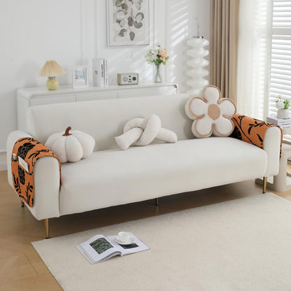 Water Repellent + Waterproof Quilted Sofa Mats, Copper Brown Floral