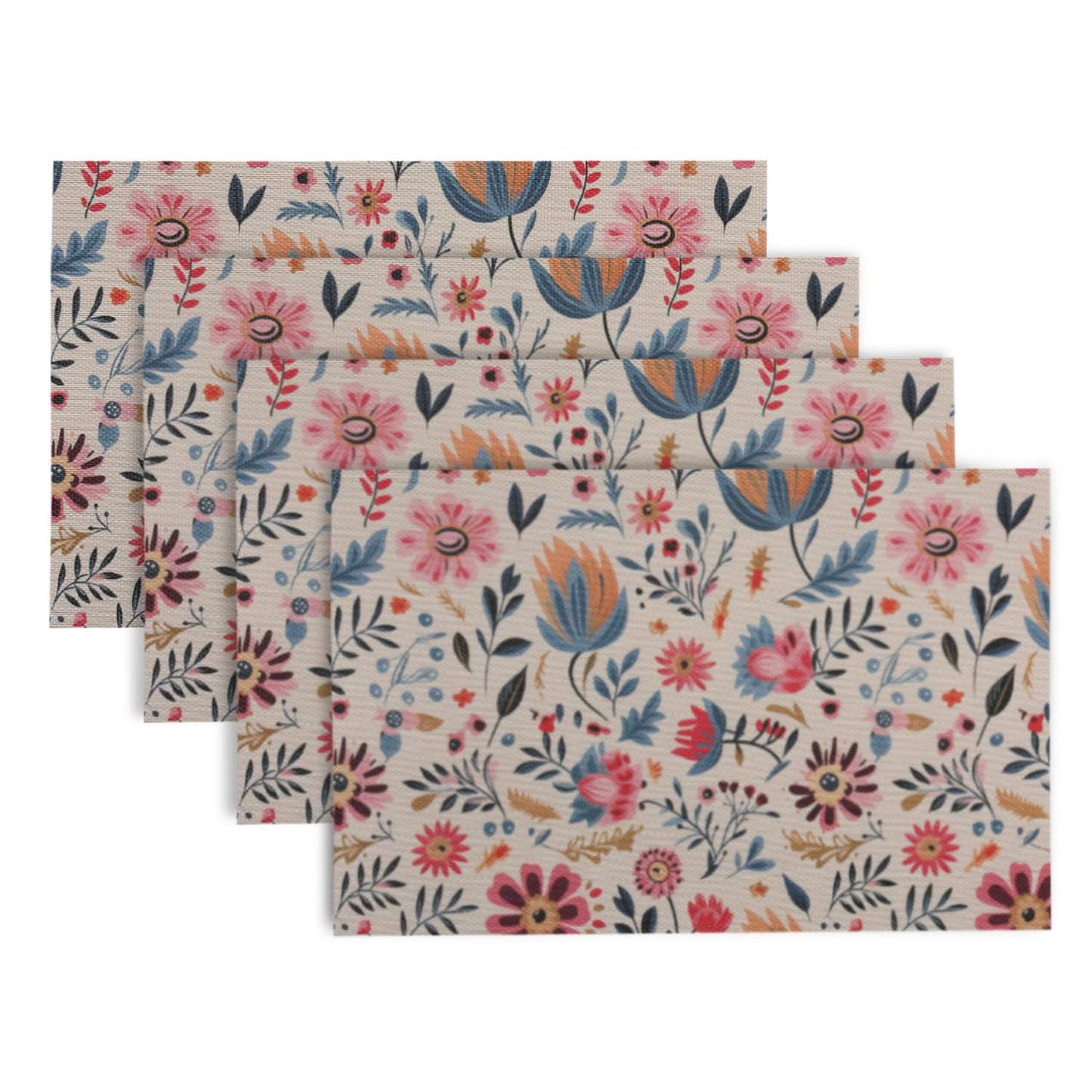 Artistic Flora PVC Washable Mats for Dining Table - Wild Daisies
