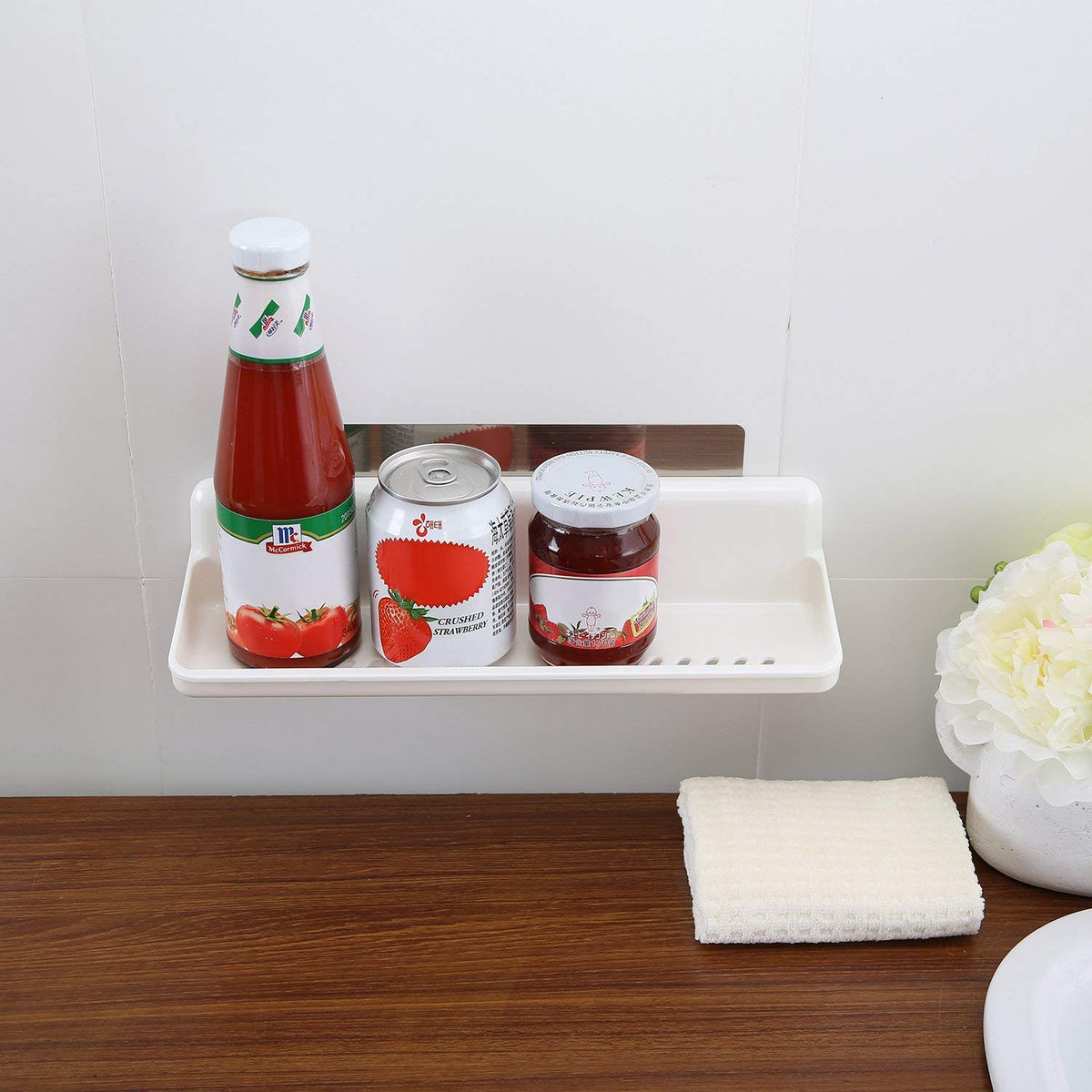 Magic Sticker Series No Drill Kitchen Bathroom Shelf