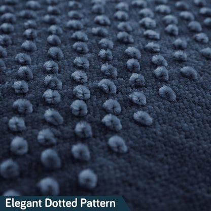 Handloom Made Thick Poly Velvet Reversible Sofa Mat for 1/2/3 Seater, Anchor Grey