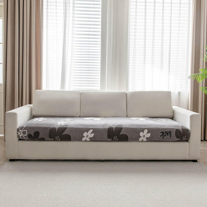 Stretchable Thick Fleece Textured Seat Couch Cushion Cover for 1/2/3 Seater, Moon Grey