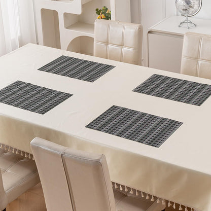 RhombusEcho Washable PVC Mats for Dining Table - Intense Grey