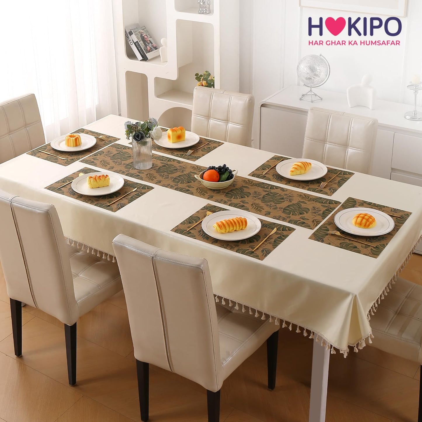 Botanical Tropic PVC Mats for Dining Table - Monstera Leaves