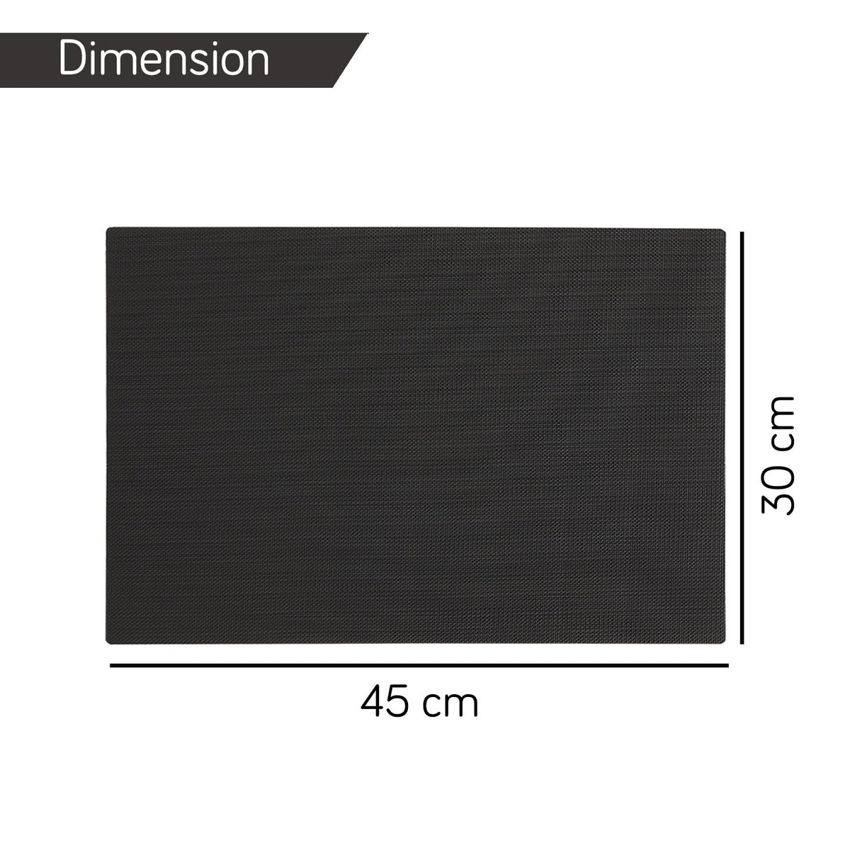 chocolate brown waterproof table mat with dimension of 45 cm x 30 cm