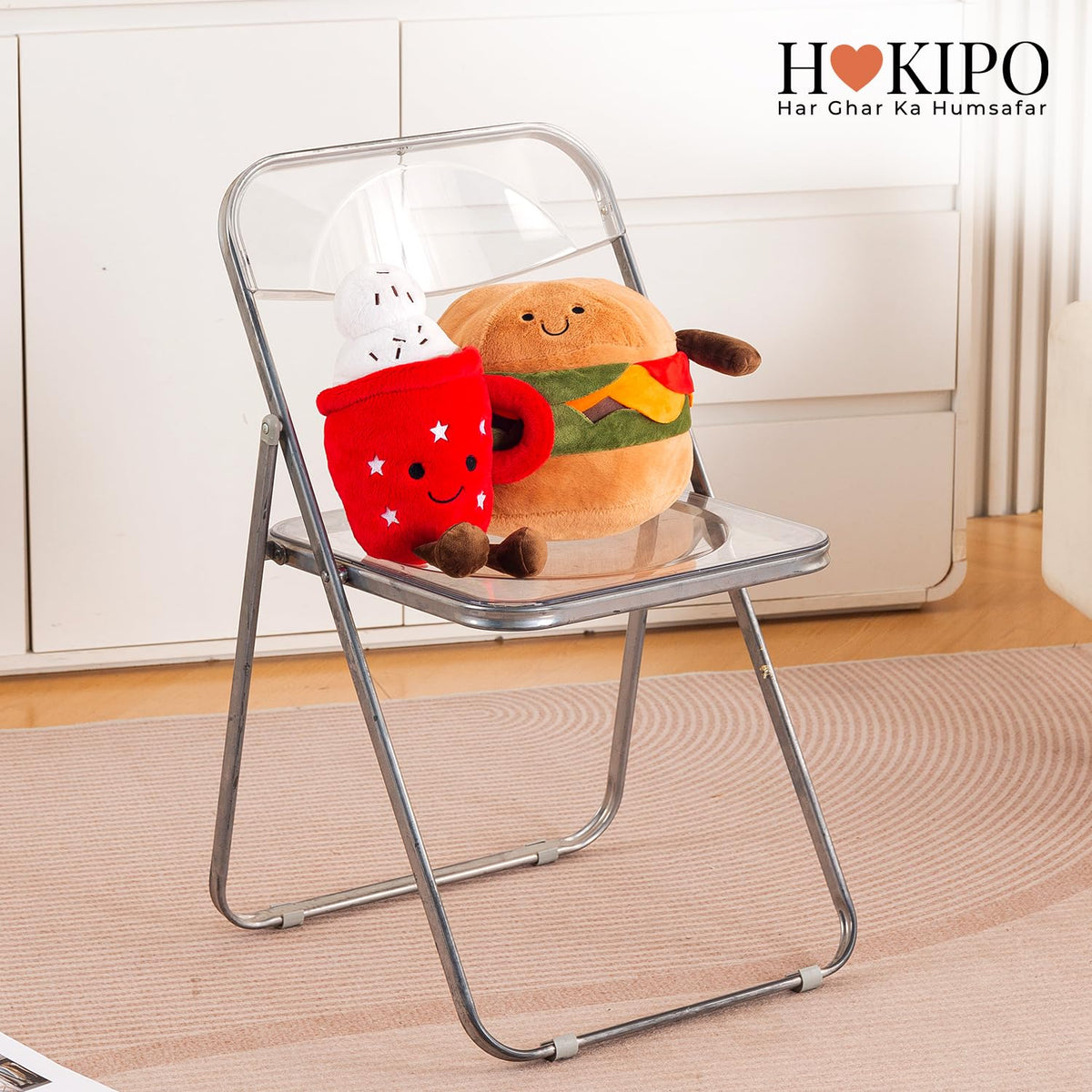HOKIPO Coffee Mug Shaped Cushion for Kids Room & Cafe Decor, 35 cm