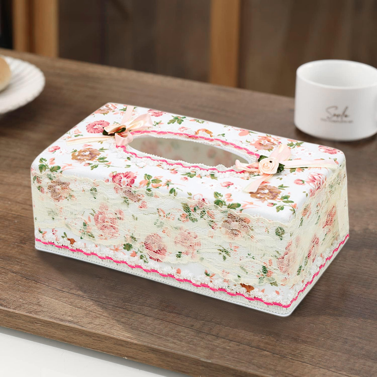 Plastic Tissue Paper Box Holder, Pink