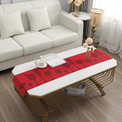 PVC Table Runner 30x135 cm, Cherry Red