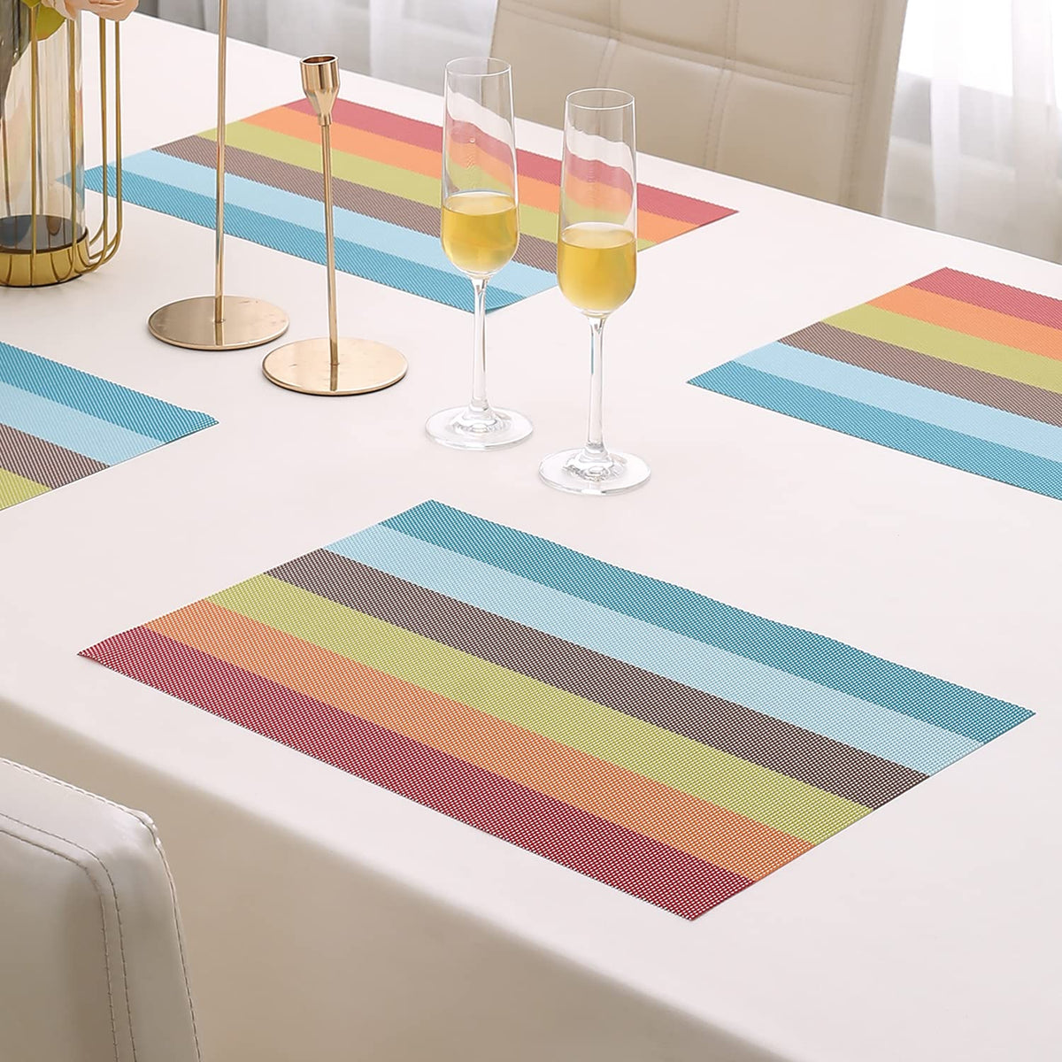 PVC Dining Table Mats, Multicolour