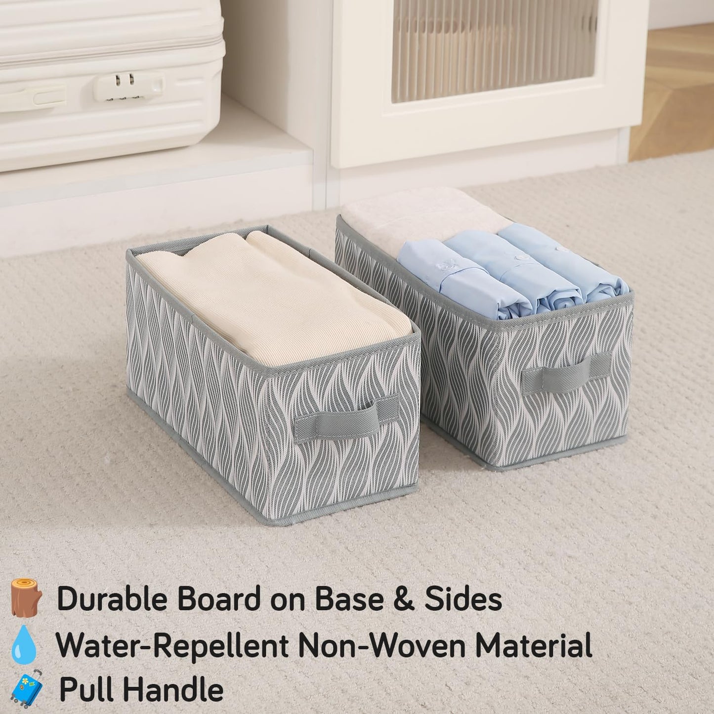 Foldable Clothes Storage Box | Durable Non-Woven Organizer with Handle