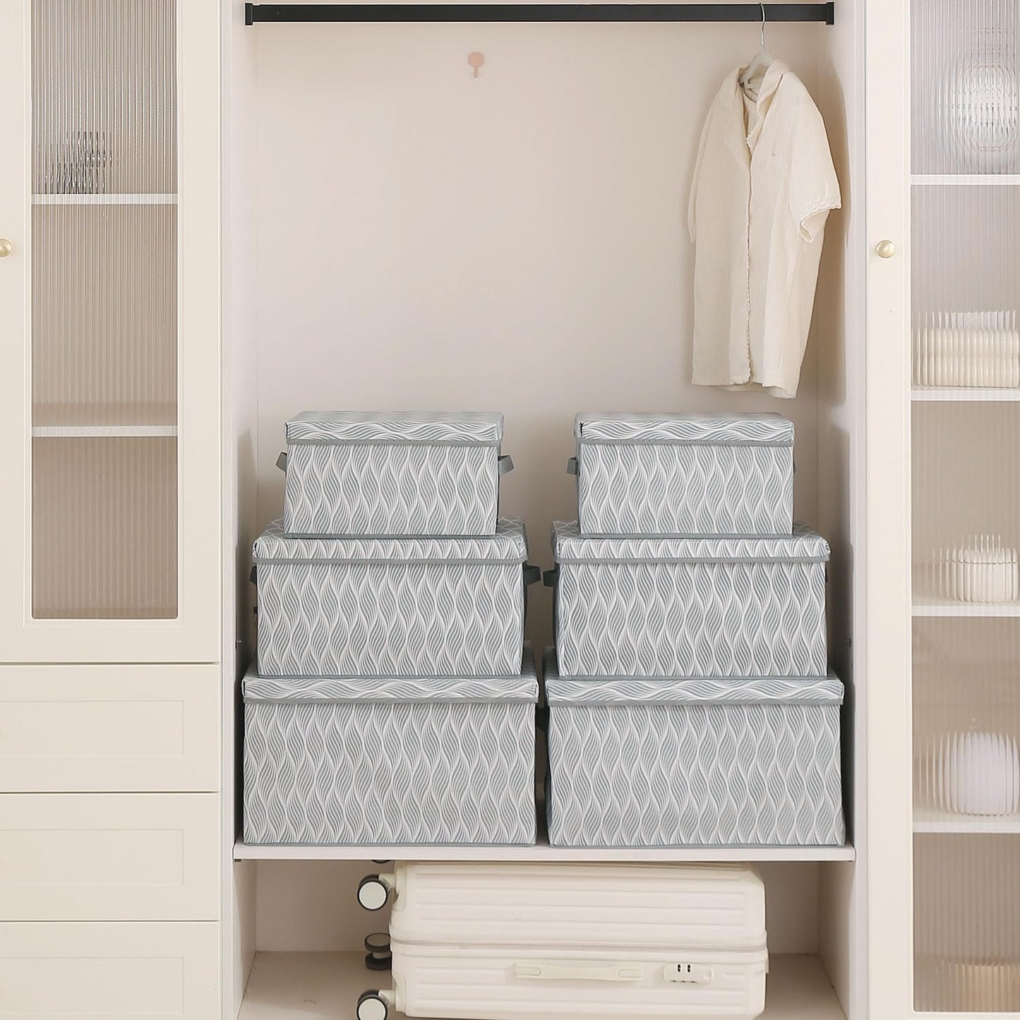 Foldable Cloth Storage Box | Wardrobe Organizer with Lid