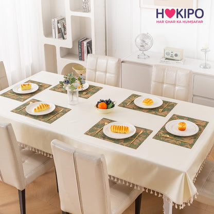 Botanical Tropic PVC Mats for Dining Table - Philodendron Leaves