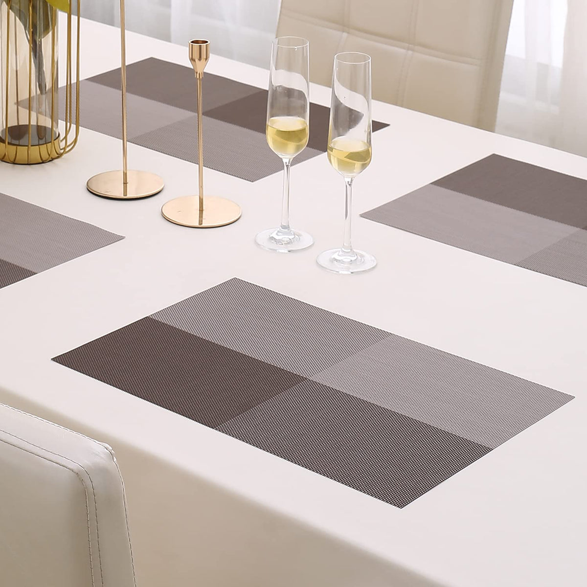 PVC Dining Table Mats, Brown