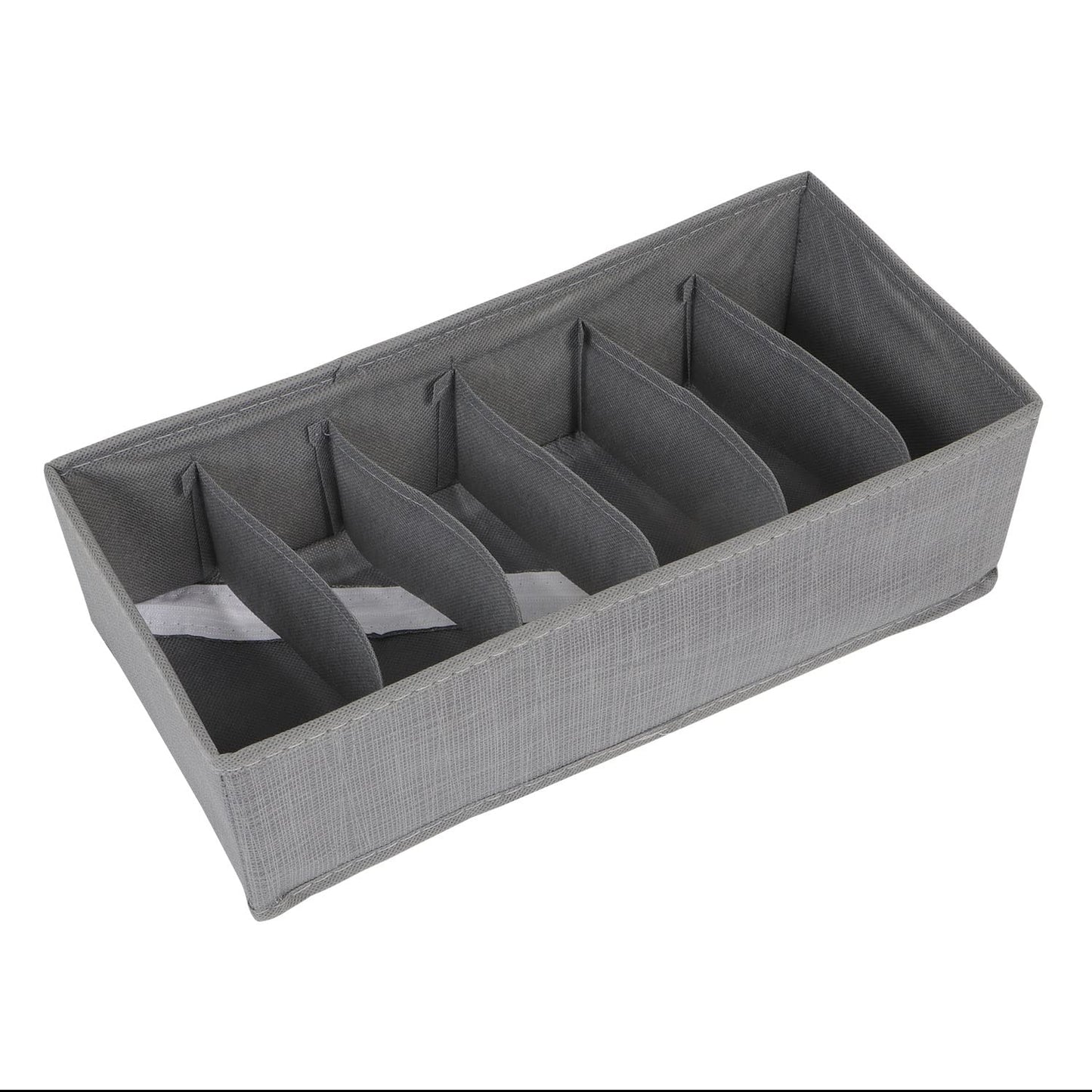 Non-Woven Fabric Undergarment Organizer Storage Box For Drawers Bra Panty Socks Tie Lingerie Organizer For Wardrobe, Grey