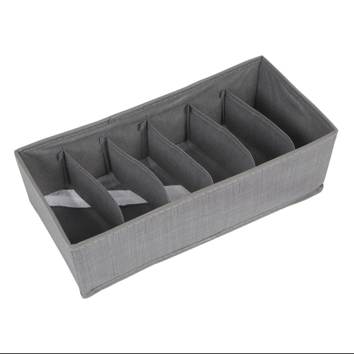 Non-Woven Fabric Undergarment Organizer Storage Box For Drawers Bra Panty Socks Tie Lingerie Organizer For Wardrobe, Grey