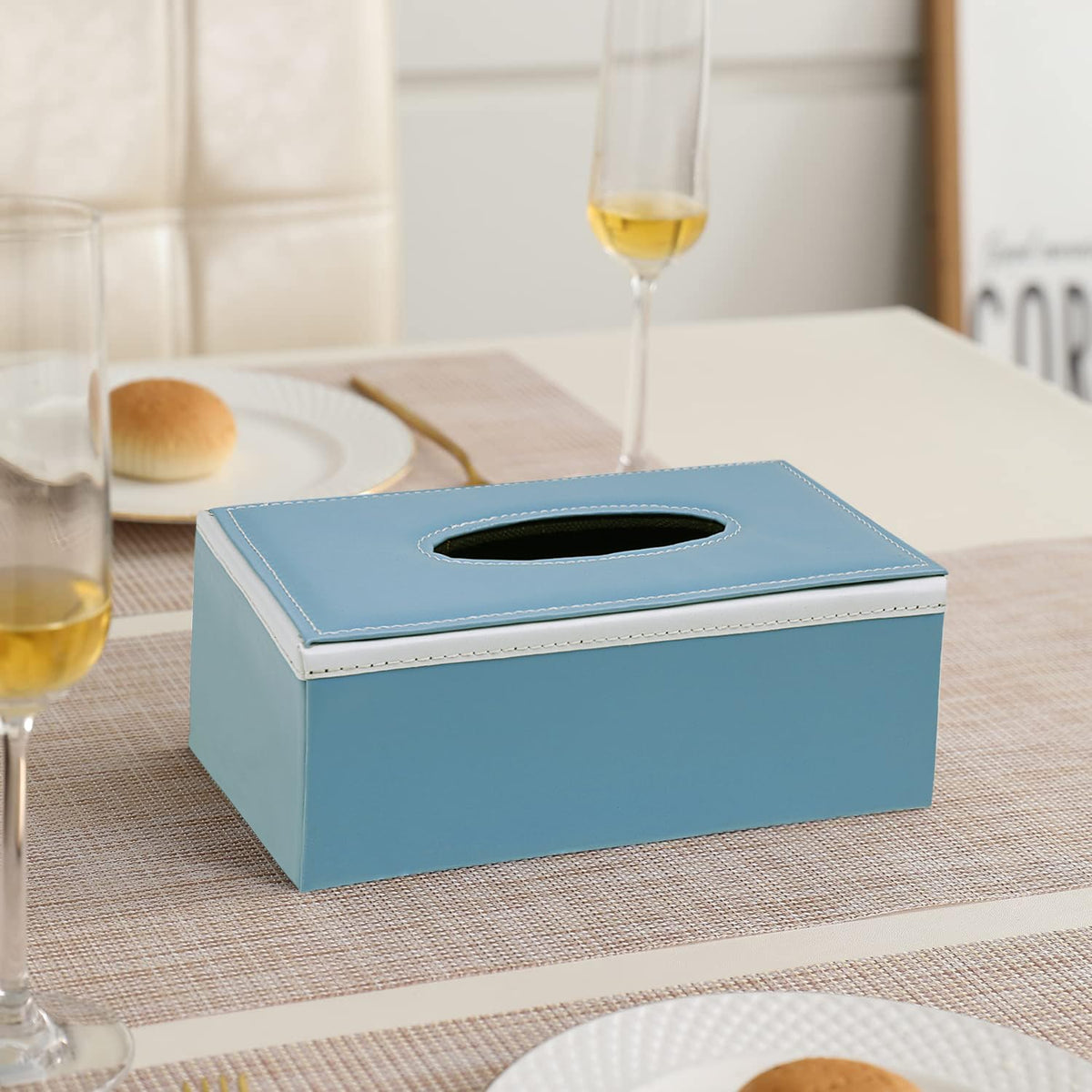 buy sky blue tissue paper holder | HOKIPO
