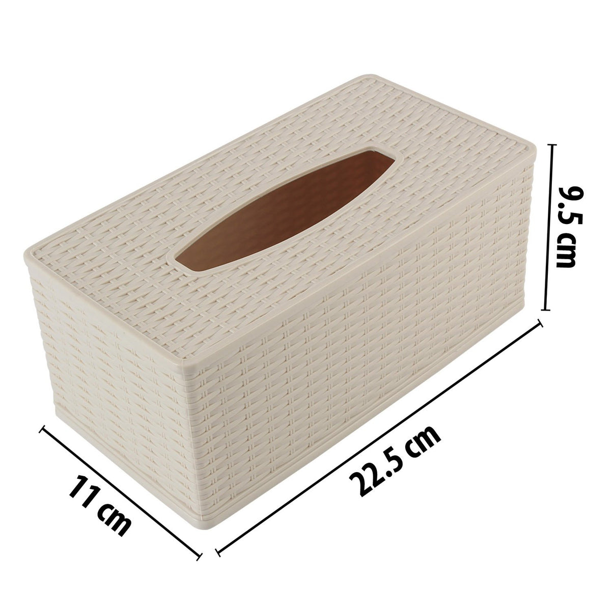 Buy cream color plastic tissue paper box | HOKIPO