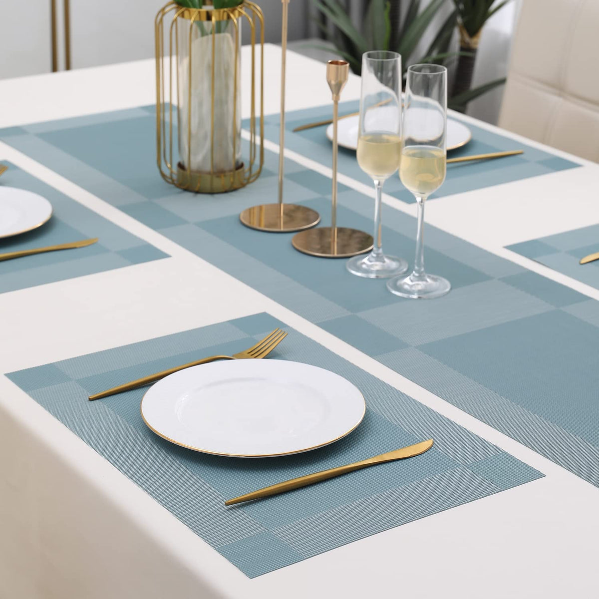 PVC Dining Table Mats, Blue