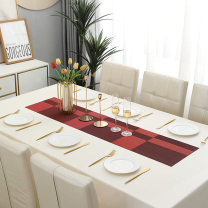 PVC Table Runner 30x135 cm, Ruby Red