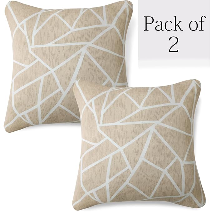 Waterproof & Quick-Dry Quilted Sofa Cover with Pockets on Armrest, Beige Abstract Geometry