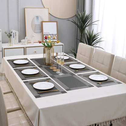 PVC Dining Table Mats, Dark Grey