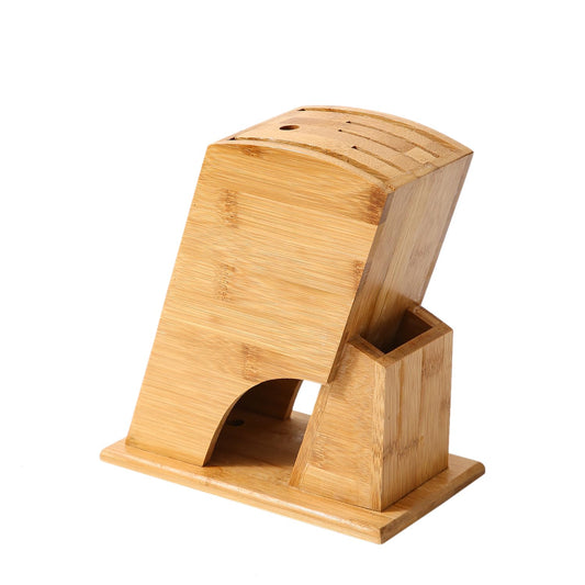 Wooden Knife Holder for Kitchen, Universal Knives Holder Stand with 5 Slots