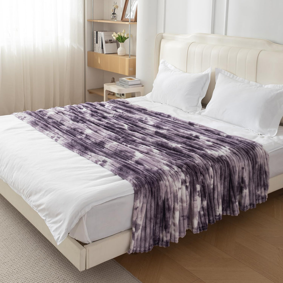 Buy Purple Cozy Softness Fleece Blankets | HOKIPO