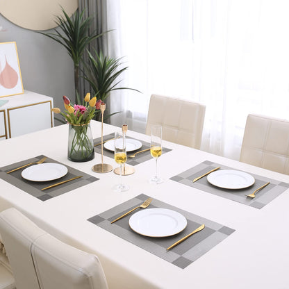 PVC Dining Table Mats, Grey