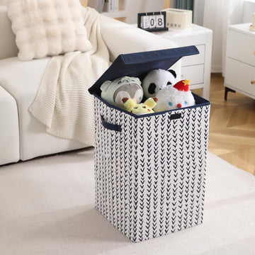Foldable Laundry Basket for Clothes with Lid, Arrow