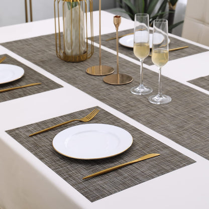 PVC Dining Table Mats, Ash Grey
