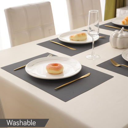 PP Waterproof Dining Table Mat, Anchor Grey