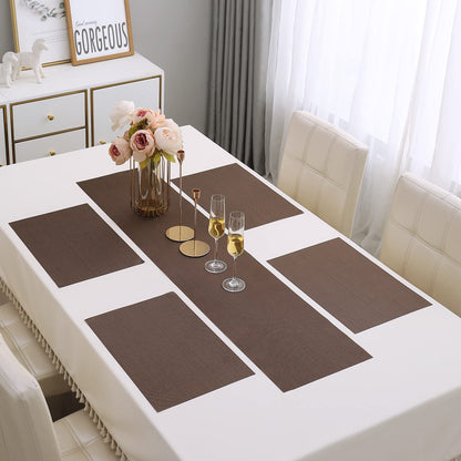 PVC Dining Table Mats, Brown