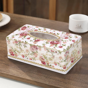 Plastic Tissue Box Holder, Pink