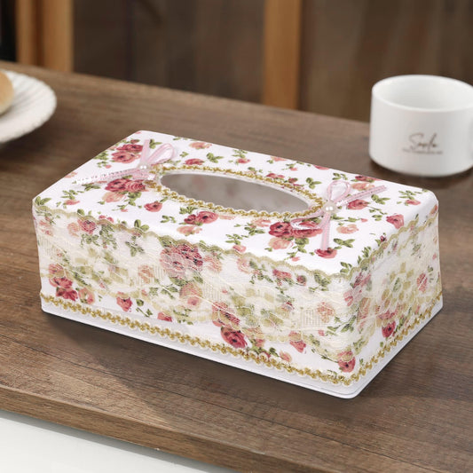 Plastic Tissue Box Holder, Pink