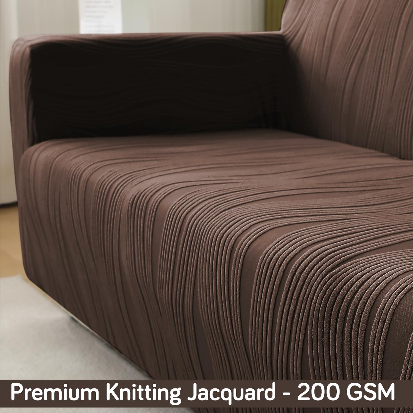 Buy premium 200 GSM knitting jacquard sofa cover | HOKIPO
