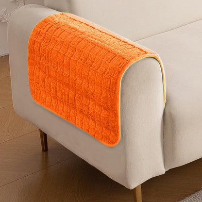 Premium Plush Anti Slip Sofa Cover Mat, Orange