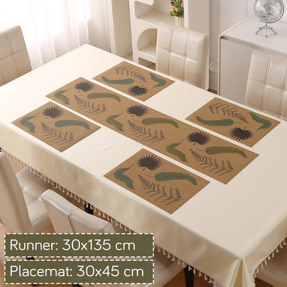 Botanical Tropic PVC Mats for Dining Table - Fern Fronds