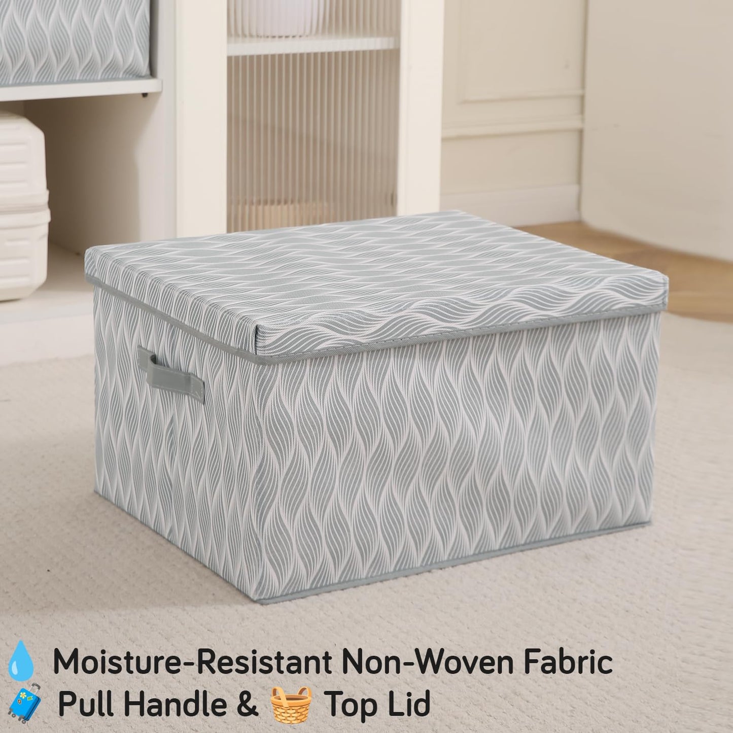 Foldable Cloth Storage Box | Wardrobe Organizer with Lid