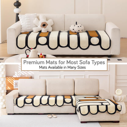 Moderna Curves All Season Sofa Cover Mat, Oyster Beige