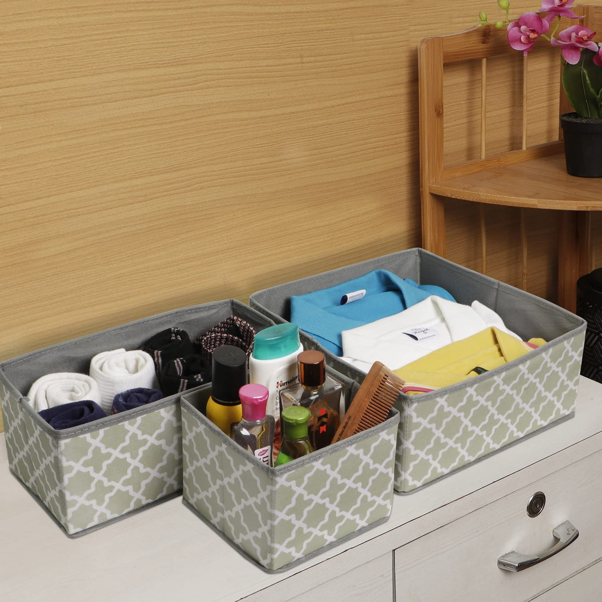 Foldable Storage Basket Bins Closet Wardrobe Organizer