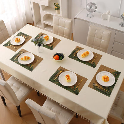 Botanical Tropic PVC Mats for Dining Table - Bird of Paradise Leaves