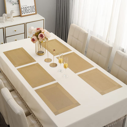 PVC Dining Table Mats, Gold