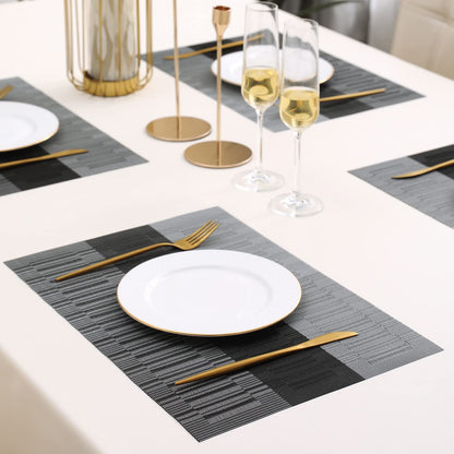 PVC Dining Table Mats, Grey