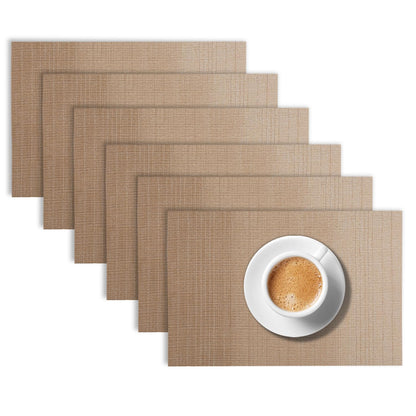 GradientHue PVC Mats for Dining Table - Sand Oasis