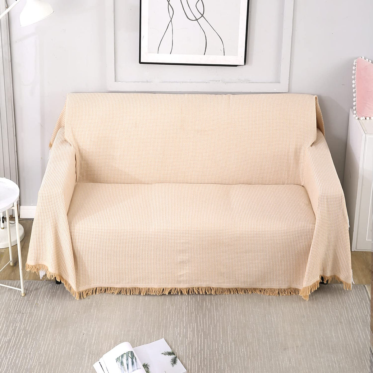 peach colour sofa throw best for 1, 2, 3 seater and 3+1, 3+1+1, & 3+2 seater sofa sets
