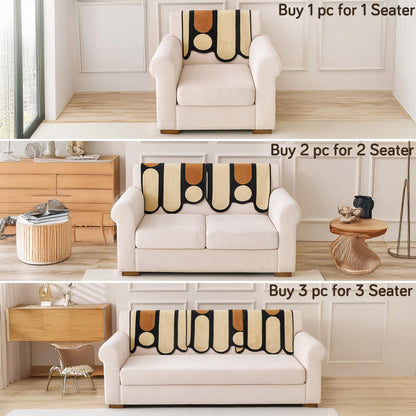 Moderna Curves All Season Sofa Cover Mat, Oyster Beige