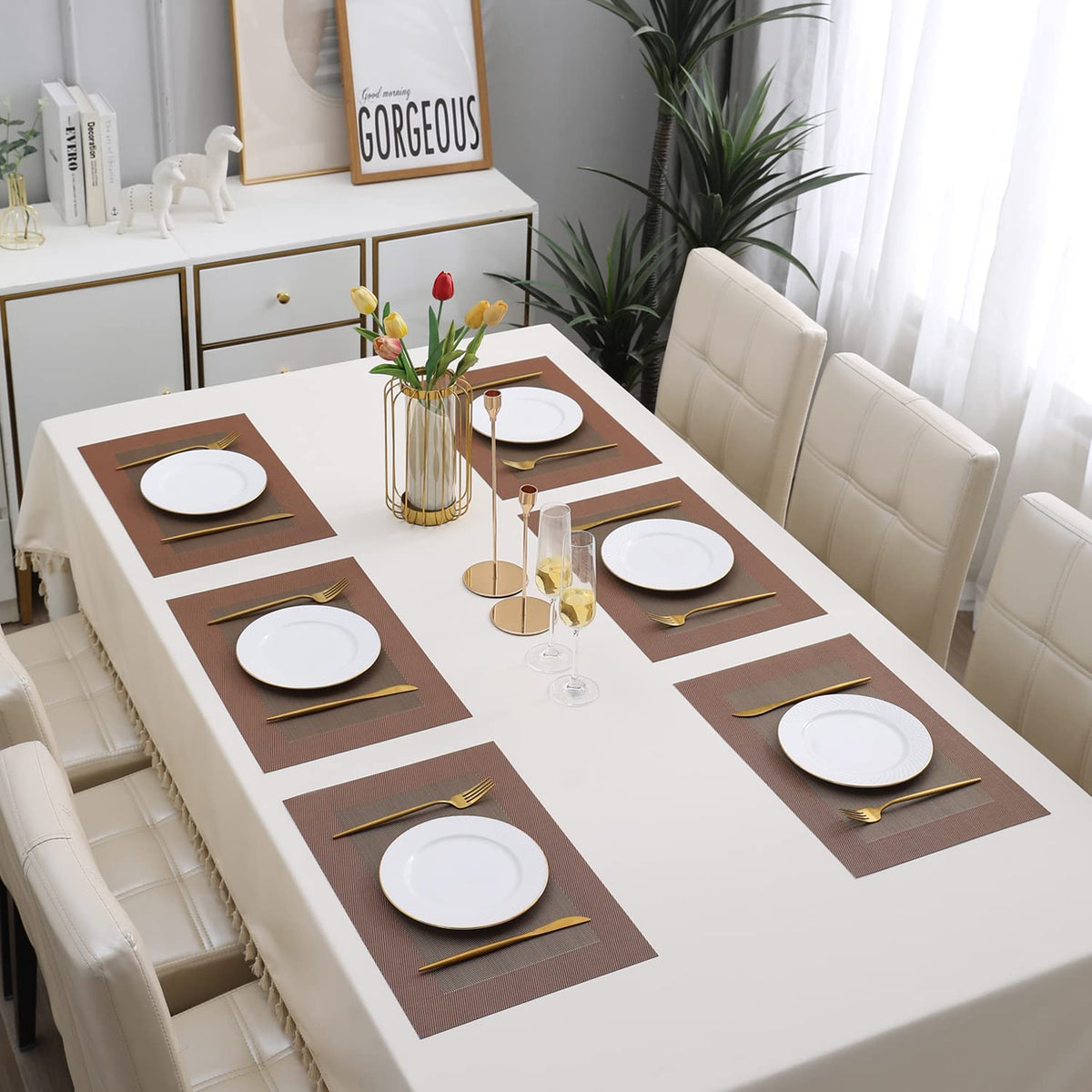 PVC Dining Table Mats, Metallic